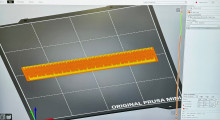 Screenshot of 3d slicer application with STL file on digital print bed