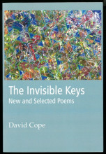 Pale blue cover of The Invisible Keys, with a multicolored abstract artwork covering most of the upper half.